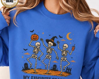 My Favorite Season Is The Fall Of Fascism Shirt, Dancing Skeleton Halloween Sweatshirt, Spooky Fall Season Shirt, Funny Anti Fascist Tee