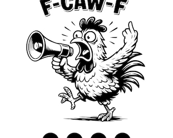 Poulet drôle SVG, jeu de mots coq, clipart animaux de la ferme (téléchargement instantané)
