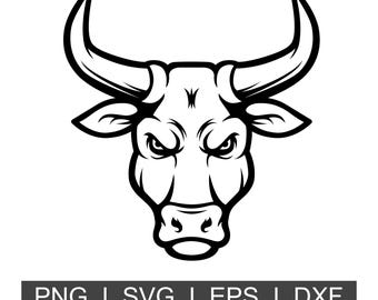 Angry Bull Head SVG Logo