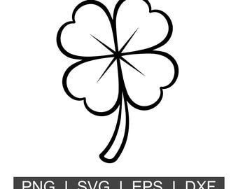 Glücksklee SVG - Vierblättriges Kleeblatt für Cricut & Crafts