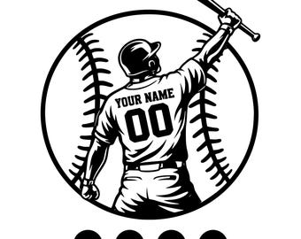 Baseball Spieler Silhouette SVG | Batter Swing Clipart, Athlet Vektor (Cricut Cut Datei)