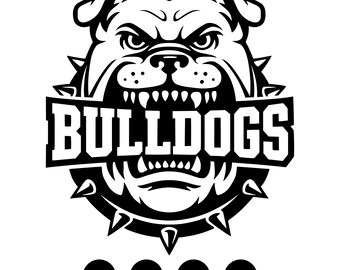 Silhouette de bouledogue agressif SVG | Clipart chien de garde, conception pour amoureux des animaux (fichier Cricut Cut)