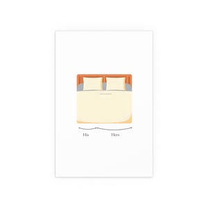 Seidenposter-Set, für Sie und Ihn, Wandkunst, Indoor Outdoor Wohnkultur, Humorvolles Paar, Einzigartige Raumdekoration