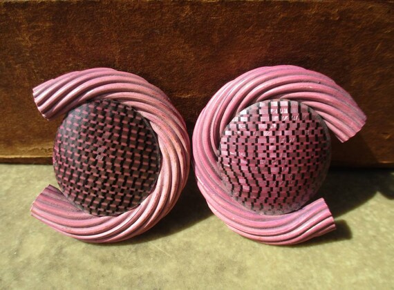 Vintage 1930s Purple Celluloid Belt Buckle