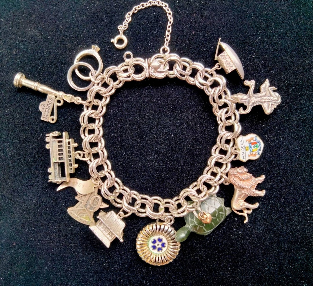 1950s Silver Charm Bracelet - Carus Jewellery