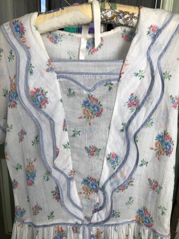 Authentic 1920's Floral Printed Cotton Dress