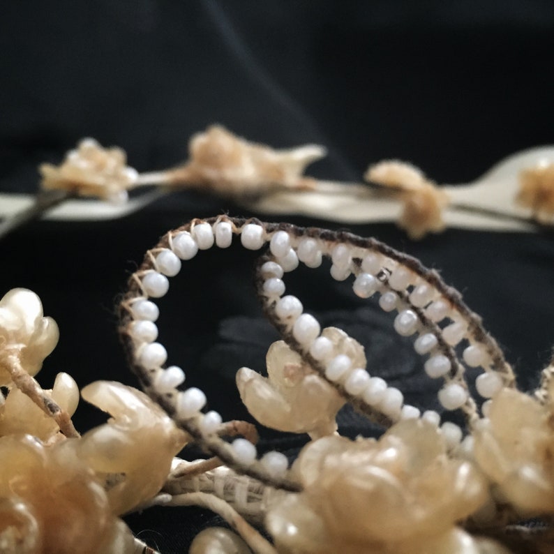 1920s Wedding Wax Flower Crown\u2014Orange Blossom