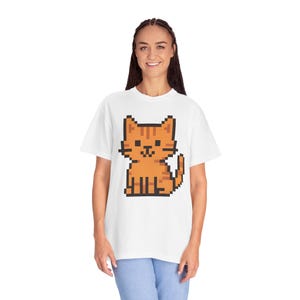 Pixel Cat T-Shirt - Retro Gamer Shirt, Cute 8-Bit Cat Tee, Funny Cat Lover Gift, Kawaii Graphic Shirt, Unisex Cat Shirt