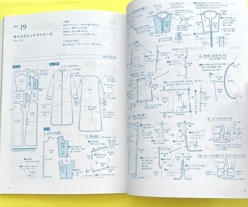 Japanese Sewing Book | Simple Yet Unique Clothes with Handmade Blouses Dresses Pants and Full-Size | Japanese Craft book image 12