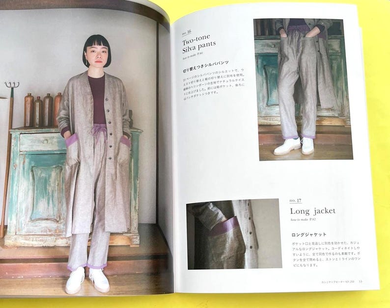 Japanese Sewing Book | Simple Yet Unique Clothes with Handmade Blouses Dresses Pants and Full-Size | Japanese Craft book image 8