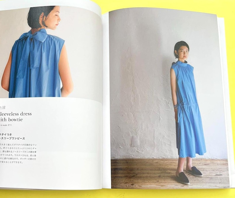 Japanese Sewing Book | Simple Yet Unique Clothes with Handmade Blouses Dresses Pants and Full-Size | Japanese Craft book image 7