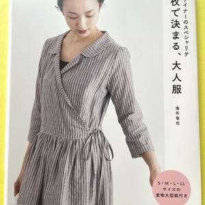 Japanese Sewing Book for Elegant Women | One-Piece Dresses & More with Full-Size Patterns | Japan Sewing Book