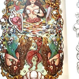 Japanese Coloring Book – Fairy Tale Coloring Pages with 30 Retro Fantasy Illustrations image 8