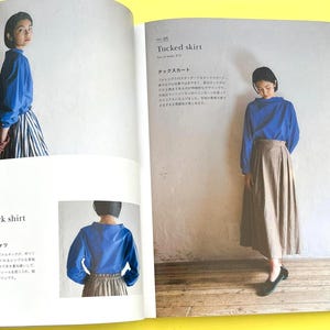 Japanese Sewing Book | Simple Yet Unique Clothes with Handmade Blouses Dresses Pants and Full-Size | Japanese Craft book image 4