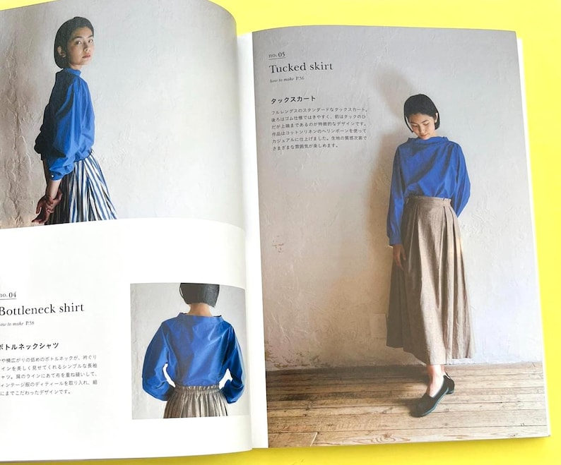 Japanese Sewing Book | Simple Yet Unique Clothes with Handmade Blouses Dresses Pants and Full-Size | Japanese Craft book image 4