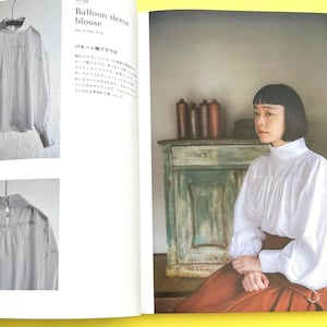 Japanese Sewing Book | Simple Yet Unique Clothes with Handmade Blouses Dresses Pants and Full-Size | Japanese Craft book image 2