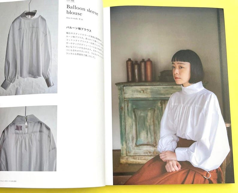 Japanese Sewing Book | Simple Yet Unique Clothes with Handmade Blouses Dresses Pants and Full-Size | Japanese Craft book image 2