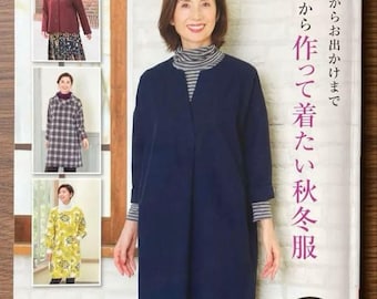 Japanese Sewing Book – Stylish Autumn & Winter Clothes for Women 60+ with Full-Size Patterns | Japanese Craft book