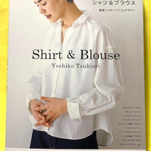 Japanese shirt sewing book – stylish adult blouses & easy-to-customize collar patterns | Japanese craft book Perfect Gift Beginner friendly