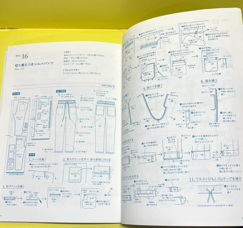 Japanese Sewing Book | Simple Yet Unique Clothes with Handmade Blouses Dresses Pants and Full-Size | Japanese Craft book image 10