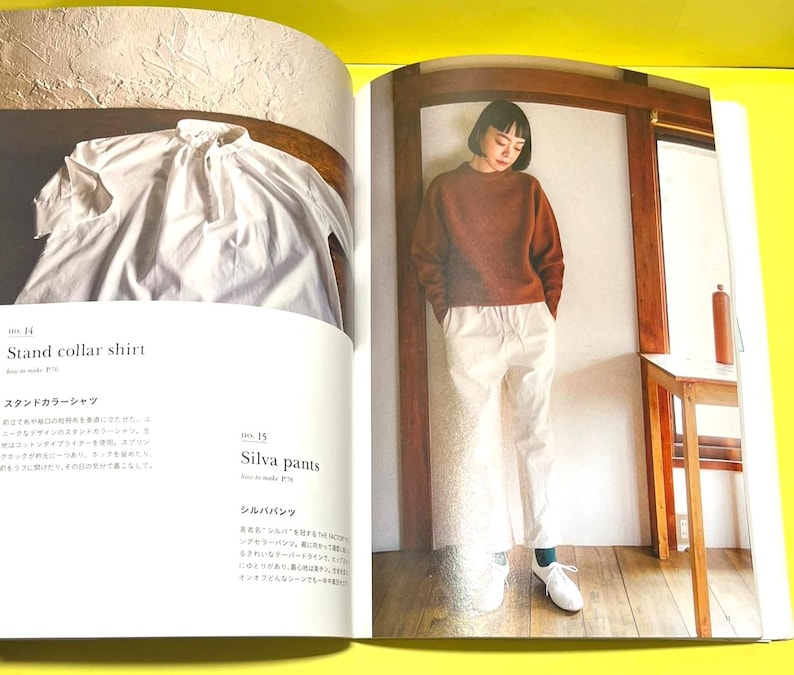 Japanese Sewing Book | Simple Yet Unique Clothes with Handmade Blouses Dresses Pants and Full-Size | Japanese Craft book image 9