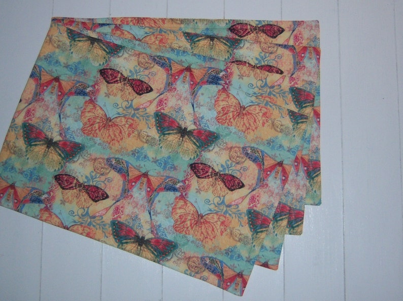 Set of Four Quilted Butterfly Placemats