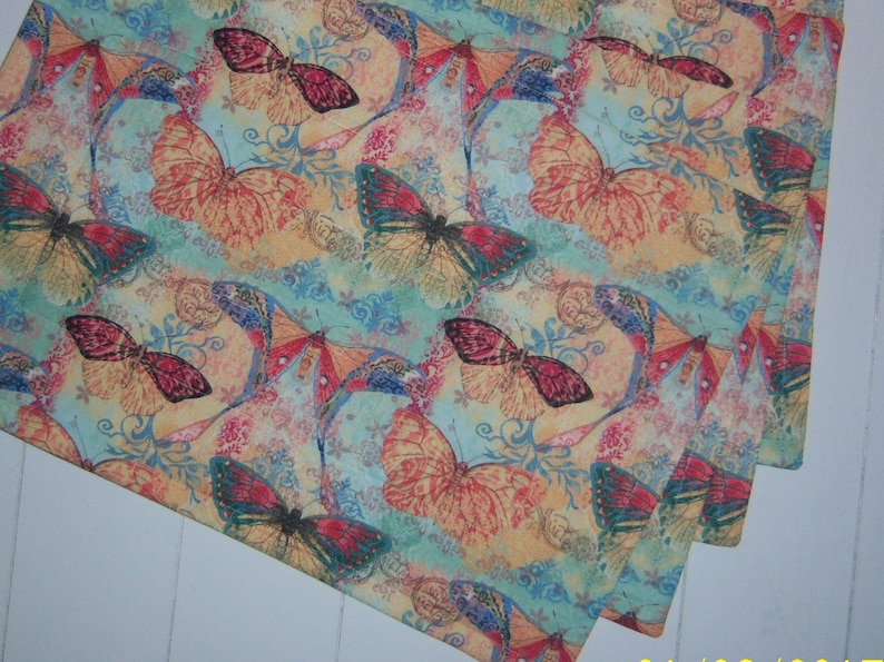 Set of Four Quilted Butterfly Placemats