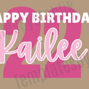 Editable Birthday Banner