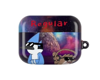 Regular show AirPod Case, Retro Cartoon Accessories for Music Lovers, Stylish Gift for Students and Teens, Perfect for Celebrations,