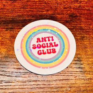 Cute Anti-Social  Star Finish  Die-Cut Water Proof Sticker Kawaii multi-purpose (laptop, journal, planner, water bottles