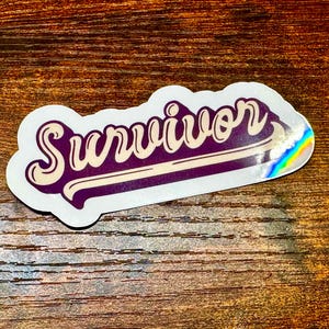 Cute Survivor Shine Finish  Die-Cut Water Proof Sticker Kawaii multi-purpose (laptop, journal, planner, water bottles