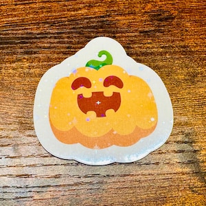 Cute Pumpkin  Star Finish  Die-Cut Water Proof Sticker Kawaii multi-purpose (laptop, journal, planner, water bottles