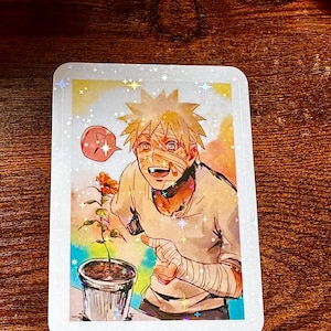 Naruto Happy Sunshine Flower  Star Finish  Die-Cut Water Proof Sticker Kawaii multi-purpose (laptop, journal, planner, water bottles