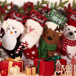 Personalised Christmas Stocking,3D Christmas Stockings,Custom Stockings With Names,Holiday Stocking for Family,Christmas Gifts 2025