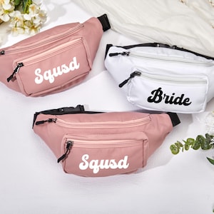 Personalized Fanny Pack,Custom Bridesmaid Fanny Pack,Waist Bags Bachelorette Party Favors,Nylon Belt Bagl,Girls Trip,Bridesmaid Bag