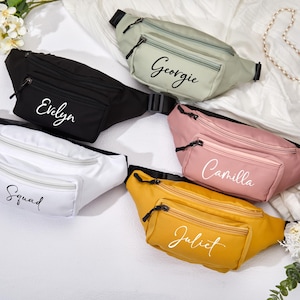 Personalized Fanny Pack,Custom Travel Fanny Pack,Mini Belt Bag,Custom Cross Body Bag,Beach Bridesmaid Gift,Bachelorette Party Fanny Pack