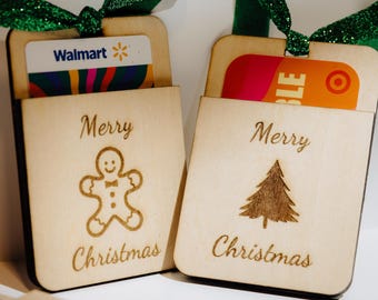 Wooden Gift Card Holder Ornaments
