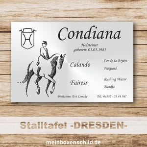 Stable sign, stable board, horse sign type -Dresden-