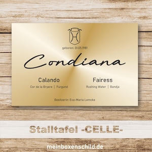 Stable sign, stable board, horse sign type -Celle-
