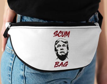 Anti Trump Scum Bag Fanny Pack, Protest Bag, No Kings Waist Bag , Political Statement, Anti Maga Bag, No Trump Tote, Protest Fanny Pack