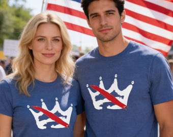 Anti-Trump shirt, geen koningen uniseks shirt, Bella+canvas, politiek shirt, Anti Maga Tee, Crown No Kings shirt, protestshirt, politiek shirt