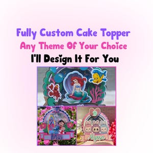 Custom Glitter Shaker Cake Topper: Personalized Birthday Party Decoration