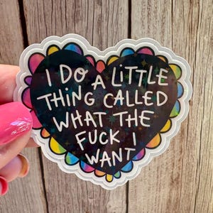 I Do What the F*ck I Want Sticker | Sarcastic Sticker For Laptops, Tumblers & More | Funny Handmade Waterproof Sticker
