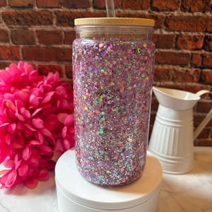 Custom Glitter Tumbler | Personalized Snow Globe Cup | Party Favors | Gift For Bridal Parties