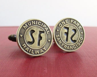 Repurposed Vintage Zimbabe Bronze Copper Coins ZIMBABWE Coin Cuff Links