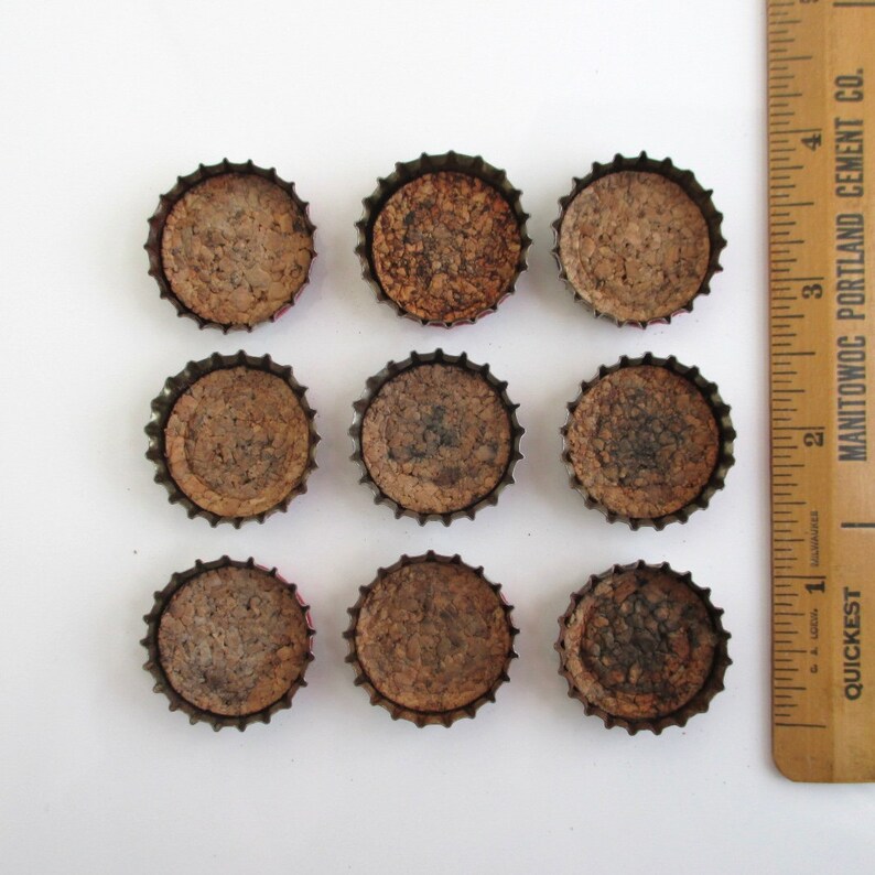 9 Vintage Pepsi Cola Bottle Caps Used w/ Cork Backs Etsy
