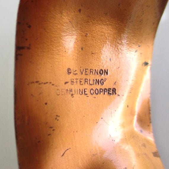 Solid Copper and Sterling Silver Wavy Cuff Bracel… - image 2