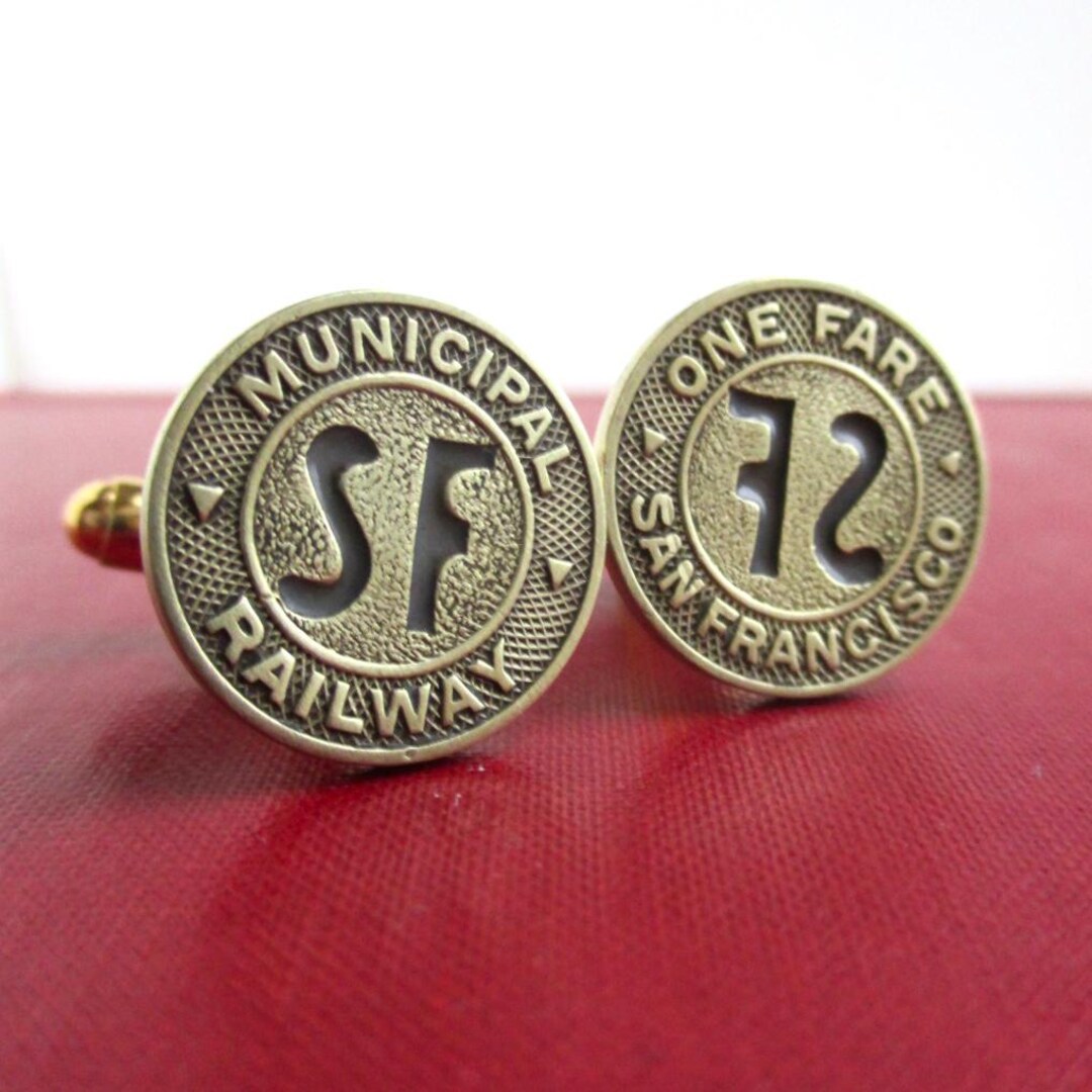 SAN FRANCISCO Railway Token Cuff Links - Repurposed Vintage SF Transit ...