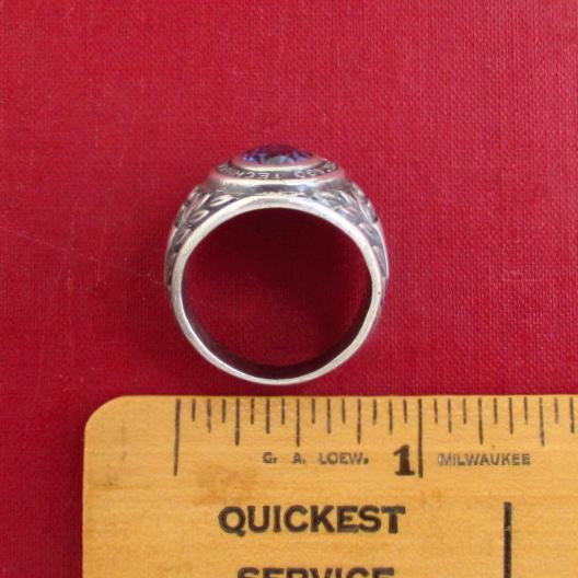 Sterling Silver Chicago Tech. College Class Ring - Vintage W