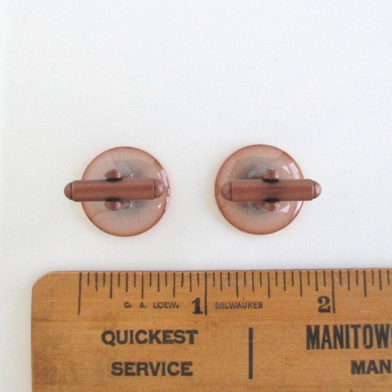 Repurposed Vintage Zimbabe Bronze Copper Coins ZIMBABWE Coin Cuff Links